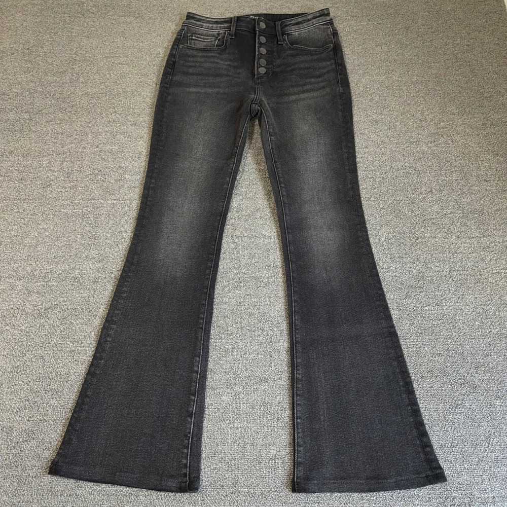 Driftwood Wyatt Black Flare Jeans High Rise Button Fly Size Size 25 Boho Western